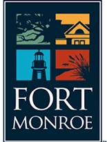 Fort Monroe logo with colorful squares and text.